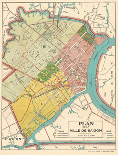 Plan de Saïgon en couleur